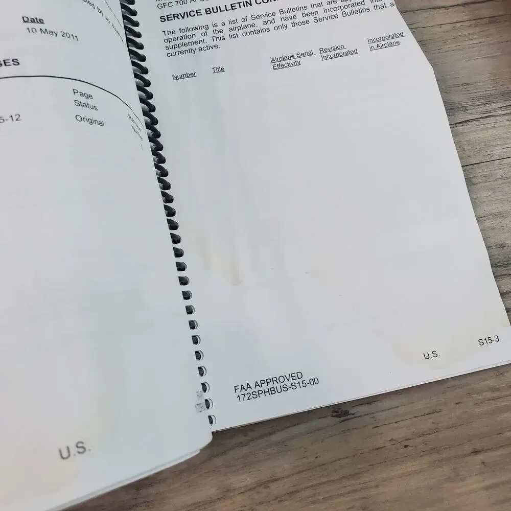 Cessna 172S Skyhawk SP Information Manual NAV III GFC700 AFCS 172SIMBUS-02